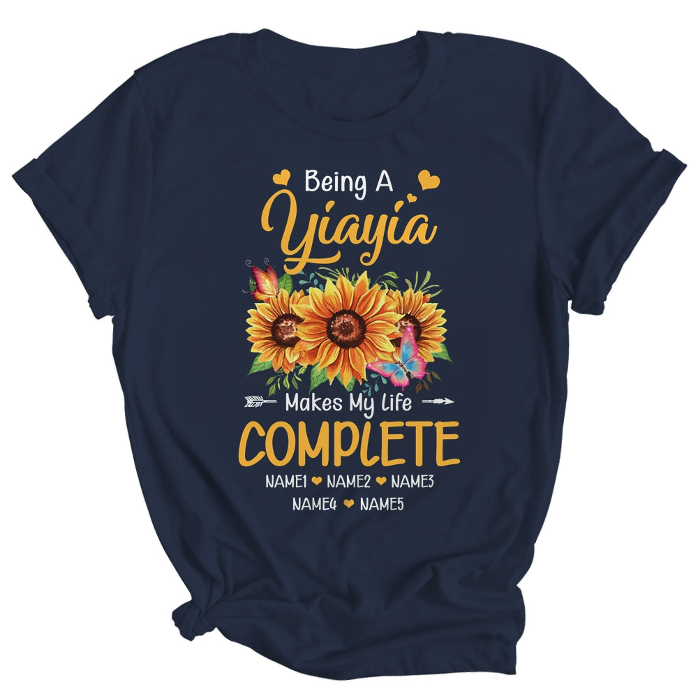 Personalized Being A Yiayia Makes My Life Complete Custom Grandkids Name Mothers Day Birthday Christmas Shirt & Tank Top | siriusteestore
