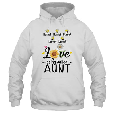 Personalized Being Called Aunt Custom With Kids Name Sunflower Mothers Day Birthday Christmas Shirt & Tank Top | siriusteestore