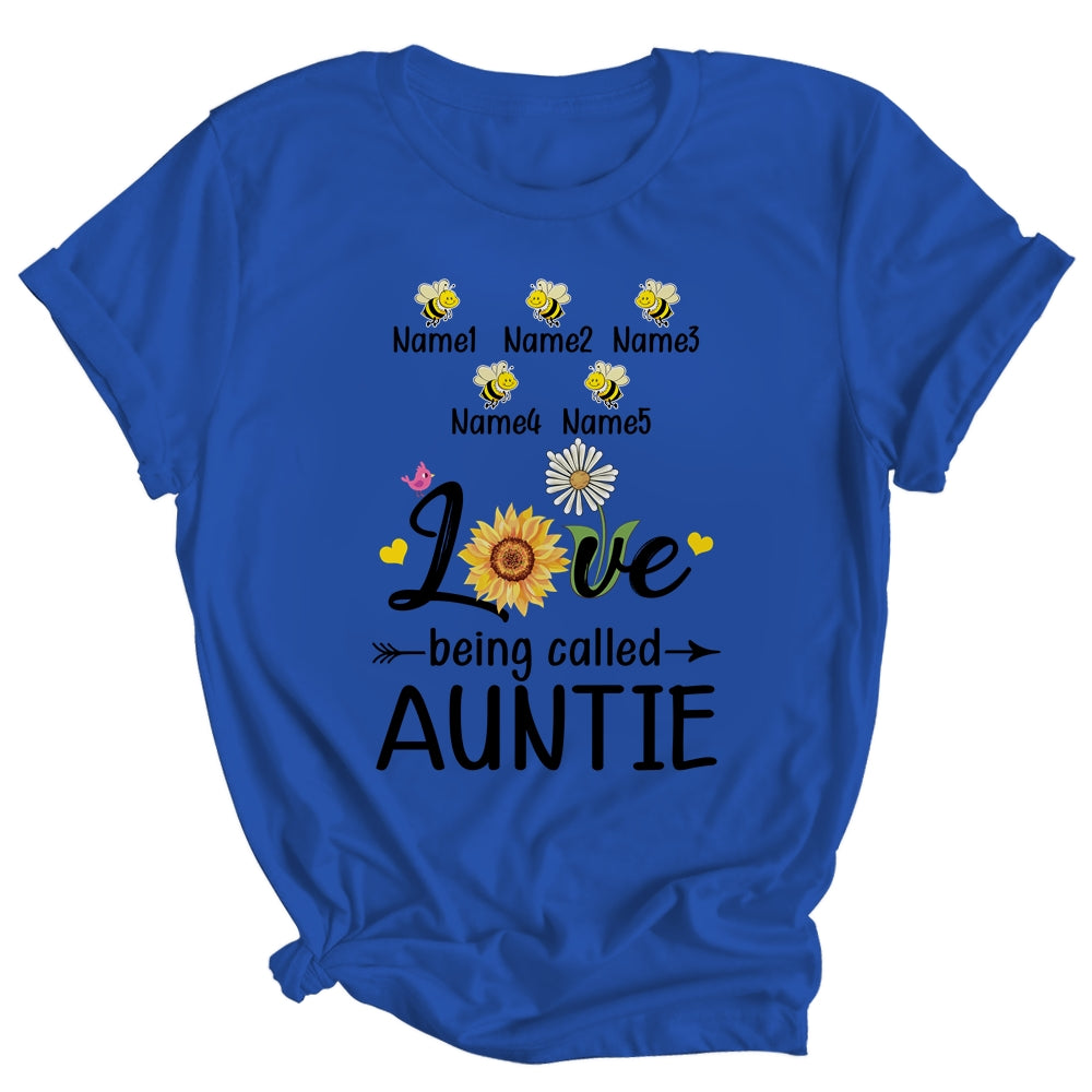 Personalized Being Called Auntie Custom With Kids Name Sunflower Mothers Day Birthday Christmas Shirt & Tank Top | siriusteestore