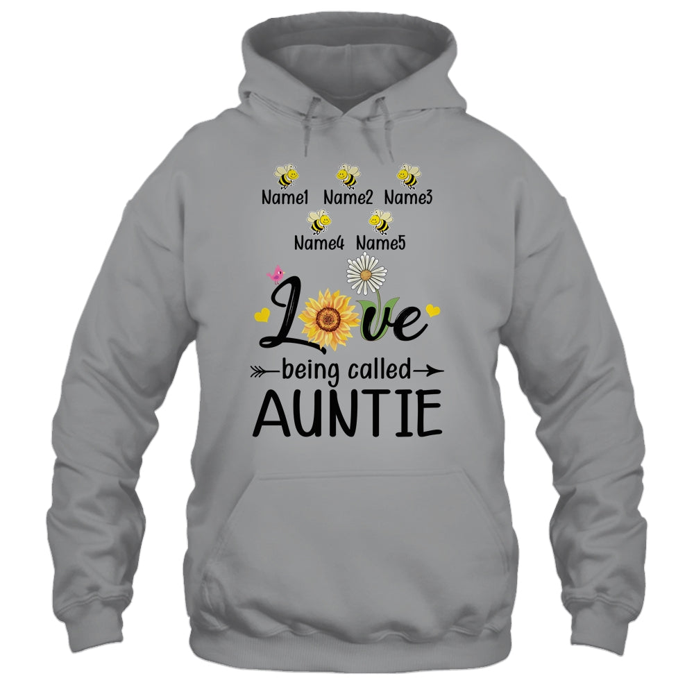 Personalized Being Called Auntie Custom With Kids Name Sunflower Mothers Day Birthday Christmas Shirt & Tank Top | siriusteestore