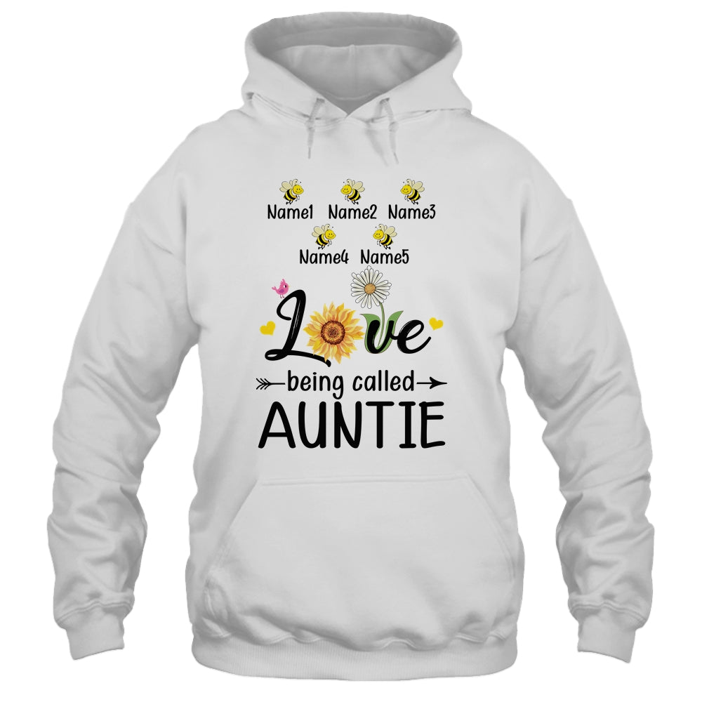 Personalized Being Called Auntie Custom With Kids Name Sunflower Mothers Day Birthday Christmas Shirt & Tank Top | siriusteestore
