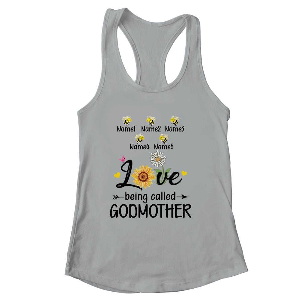 Personalized Being Called Godmother Custom With Kids Name Sunflower Mothers Day Birthday Christmas Shirt & Tank Top | siriusteestore
