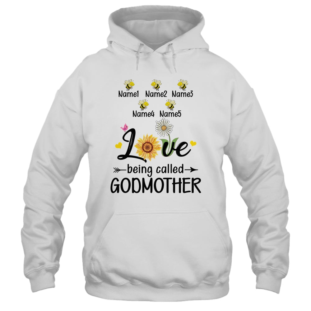 Personalized Being Called Godmother Custom With Kids Name Sunflower Mothers Day Birthday Christmas Shirt & Tank Top | siriusteestore