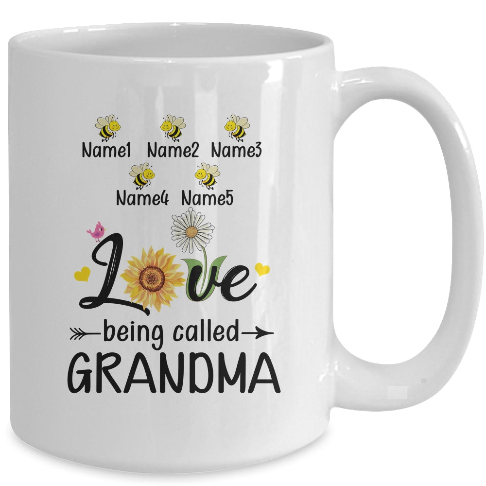 Personalized Being Called Grandma Custom With Grandkids Name Sunflower Mothers Day Birthday Christmas Mug | siriusteestore