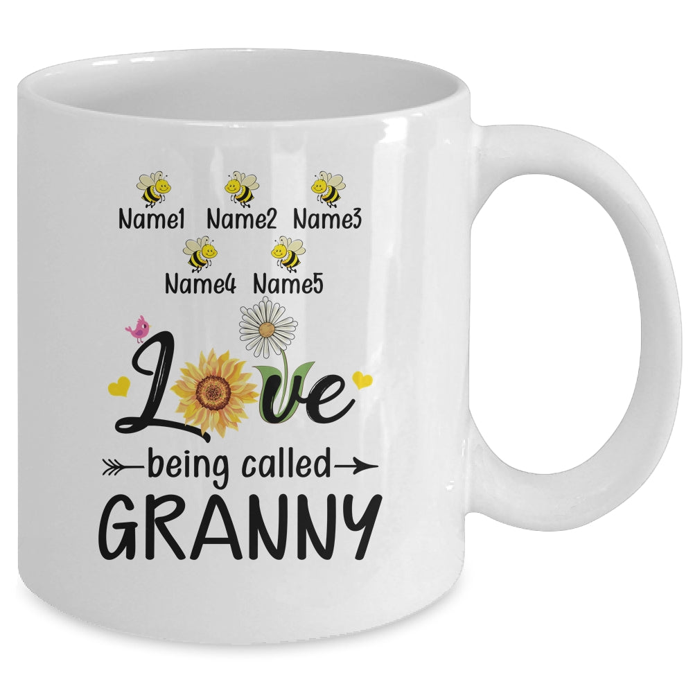 Personalized Being Called Granny Custom With Grandkids Name Sunflower Mothers Day Birthday Christmas Mug | siriusteestore