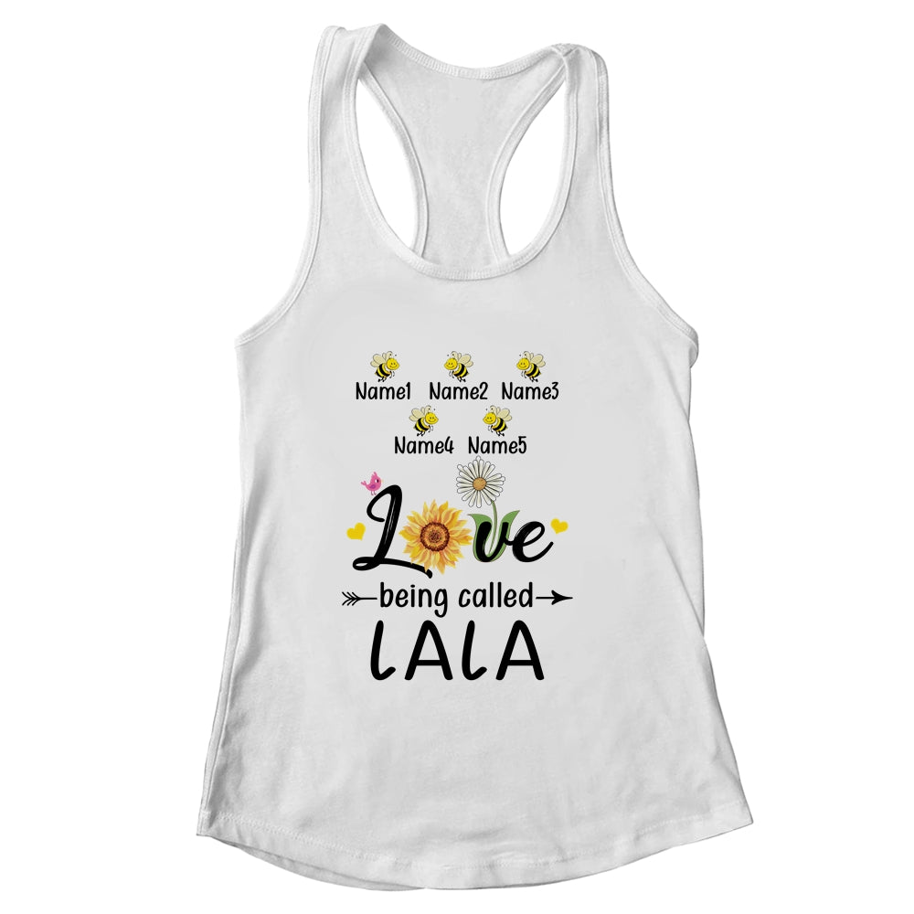 Personalized Being Called Lala Custom With Grandkids Name Sunflower Mothers Day Birthday Christmas Shirt & Tank Top | siriusteestore