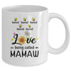 Personalized Being Called Mamaw Custom With Grandkids Name Sunflower Mothers Day Birthday Christmas Mug | siriusteestore