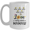 Personalized Being Called Mamaw Custom With Grandkids Name Sunflower Mothers Day Birthday Christmas Mug | siriusteestore