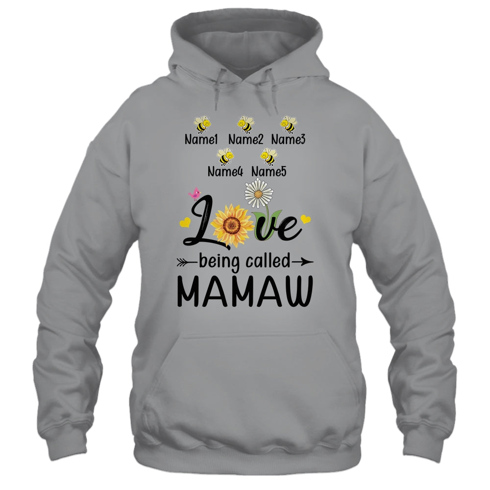 Personalized Being Called Mamaw Custom With Grandkids Name Sunflower Mothers Day Birthday Christmas Shirt & Tank Top | siriusteestore
