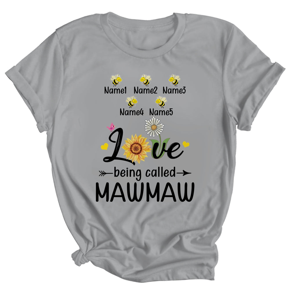 Personalized Being Called Mawmaw Custom With Grandkids Name Sunflower Mothers Day Birthday Christmas Shirt & Tank Top | siriusteestore