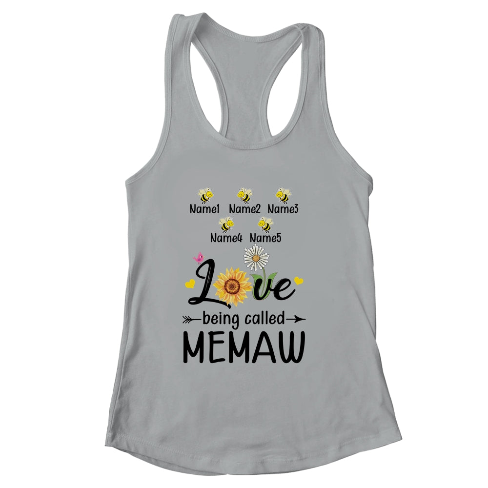 Personalized Being Called Memaw Custom With Grandkids Name Sunflower Mothers Day Birthday Christmas Shirt & Tank Top | siriusteestore