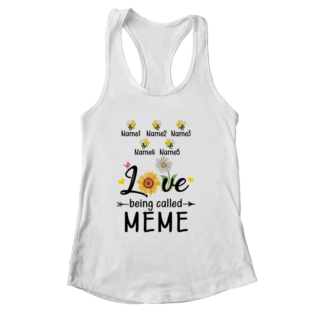Personalized Being Called Meme Custom With Grandkids Name Sunflower Mothers Day Birthday Christmas Shirt & Tank Top | siriusteestore