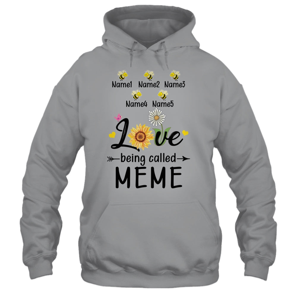 Personalized Being Called Meme Custom With Grandkids Name Sunflower Mothers Day Birthday Christmas Shirt & Tank Top | siriusteestore
