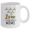 Personalized Being Called Mimi Custom With Grandkids Name Sunflower Mothers Day Birthday Christmas Mug | siriusteestore