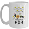 Personalized Being Called Mom Custom With Kids Name Sunflower Mothers Day Birthday Christmas Mug | siriusteestore