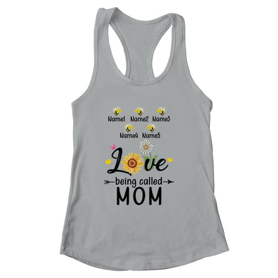 Personalized Being Called Mom Custom With Kids Name Sunflower Mothers Day Birthday Christmas Shirt & Tank Top | siriusteestore