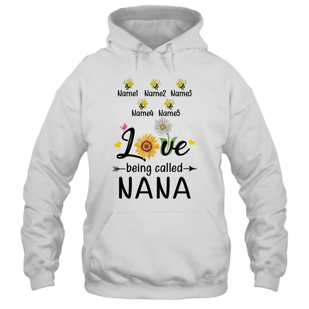 Personalized Being Called Nana Custom With Grandkids Name Sunflower Mothers Day Birthday Christmas Shirt & Tank Top | siriusteestore