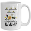 Personalized Being Called Nanny Custom With Grandkids Name Sunflower Mothers Day Birthday Christmas Mug | siriusteestore