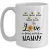 Personalized Being Called Nanny Custom With Grandkids Name Sunflower Mothers Day Birthday Christmas Mug | siriusteestore