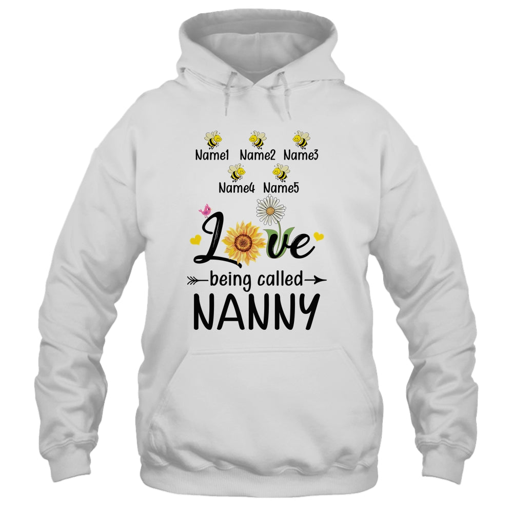 Personalized Being Called Nanny Custom With Grandkids Name Sunflower Mothers Day Birthday Christmas Shirt & Tank Top | siriusteestore