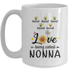 Personalized Being Called Nonna Custom With Grandkids Name Sunflower Mothers Day Birthday Christmas Mug | siriusteestore