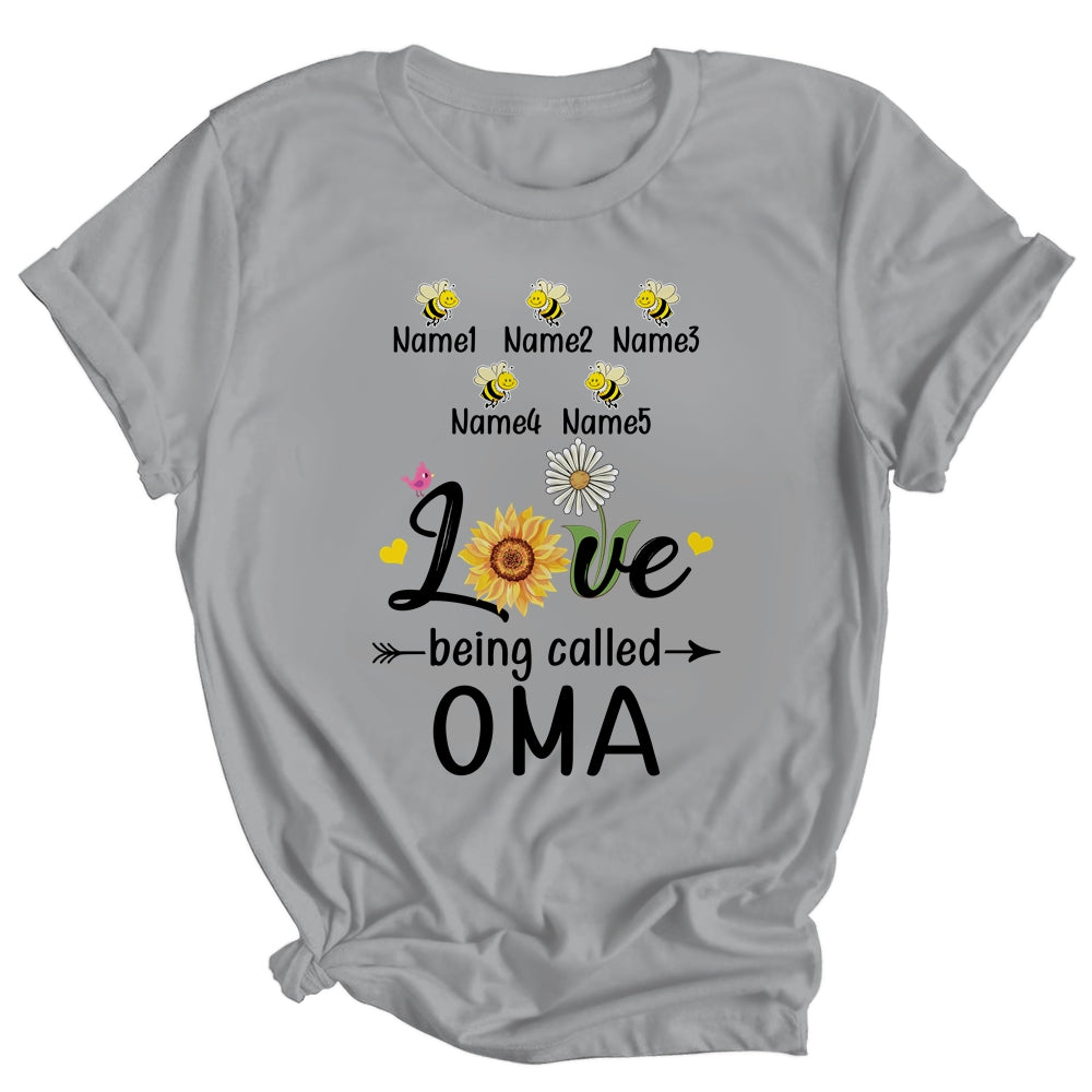 Personalized Being Called Oma Custom With Grandkids Name Sunflower Mothers Day Birthday Christmas Shirt & Tank Top | siriusteestore