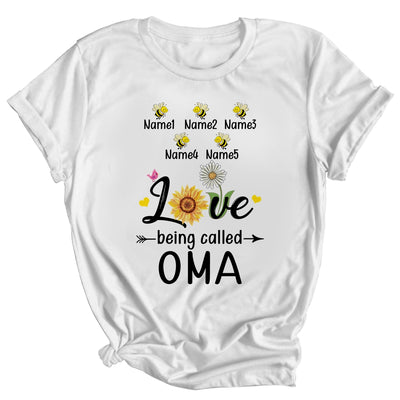 Personalized Being Called Oma Custom With Grandkids Name Sunflower Mothers Day Birthday Christmas Shirt & Tank Top | siriusteestore