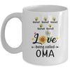 Personalized Being Called Oma Custom With Grandkids Name Sunflower Mothers Day Birthday Christmas Mug | siriusteestore