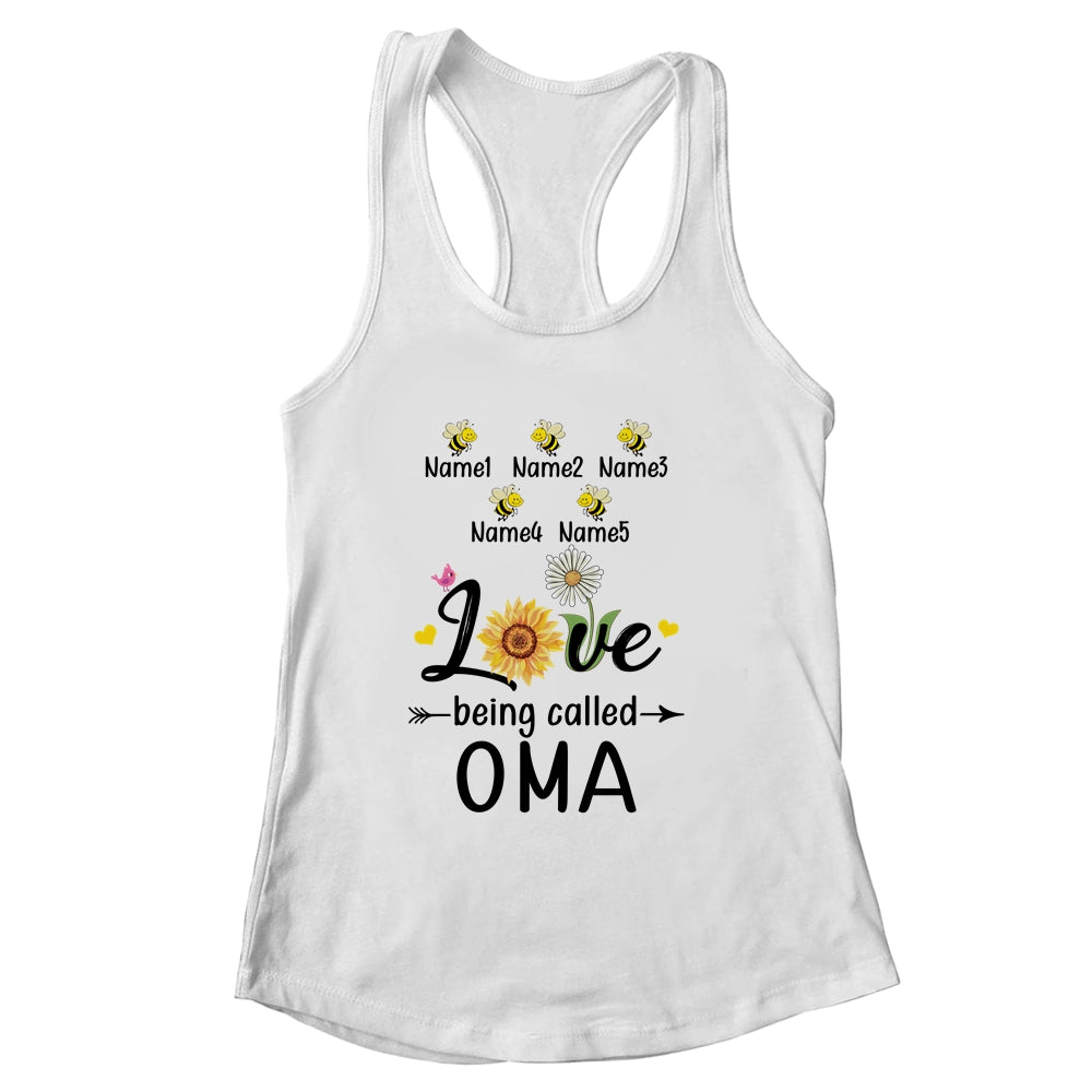 Personalized Being Called Oma Custom With Grandkids Name Sunflower Mothers Day Birthday Christmas Shirt & Tank Top | siriusteestore