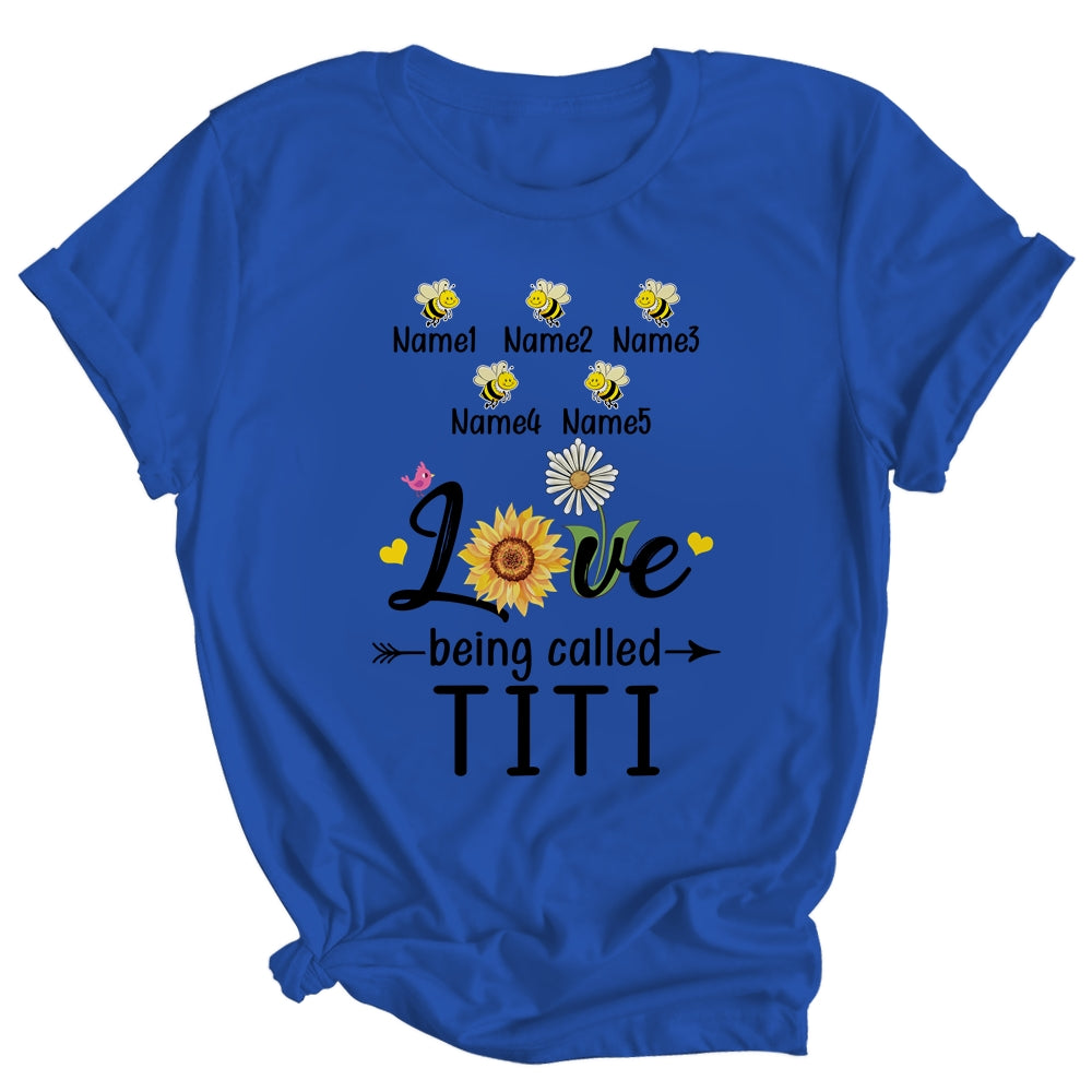 Personalized Being Called Titi Custom With Kids Name Sunflower Mothers Day Birthday Christmas Shirt & Tank Top | siriusteestore