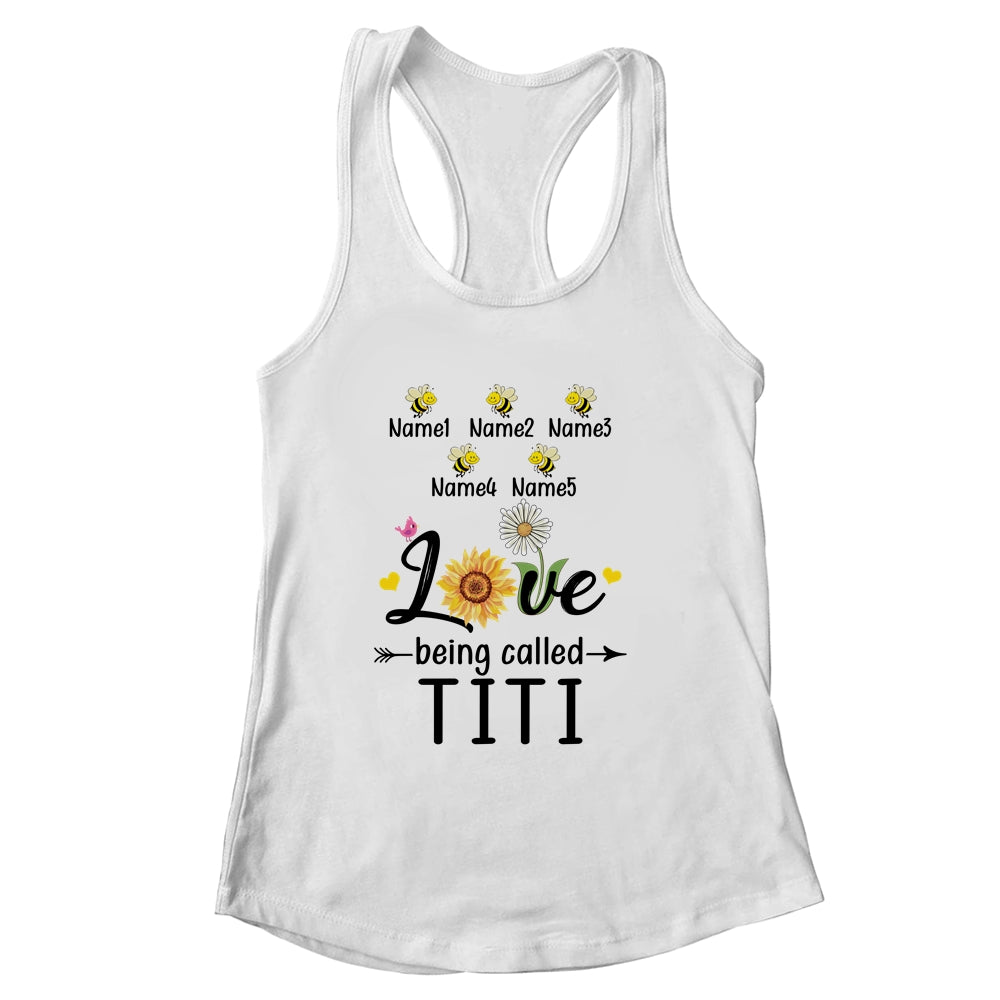Personalized Being Called Titi Custom With Kids Name Sunflower Mothers Day Birthday Christmas Shirt & Tank Top | siriusteestore