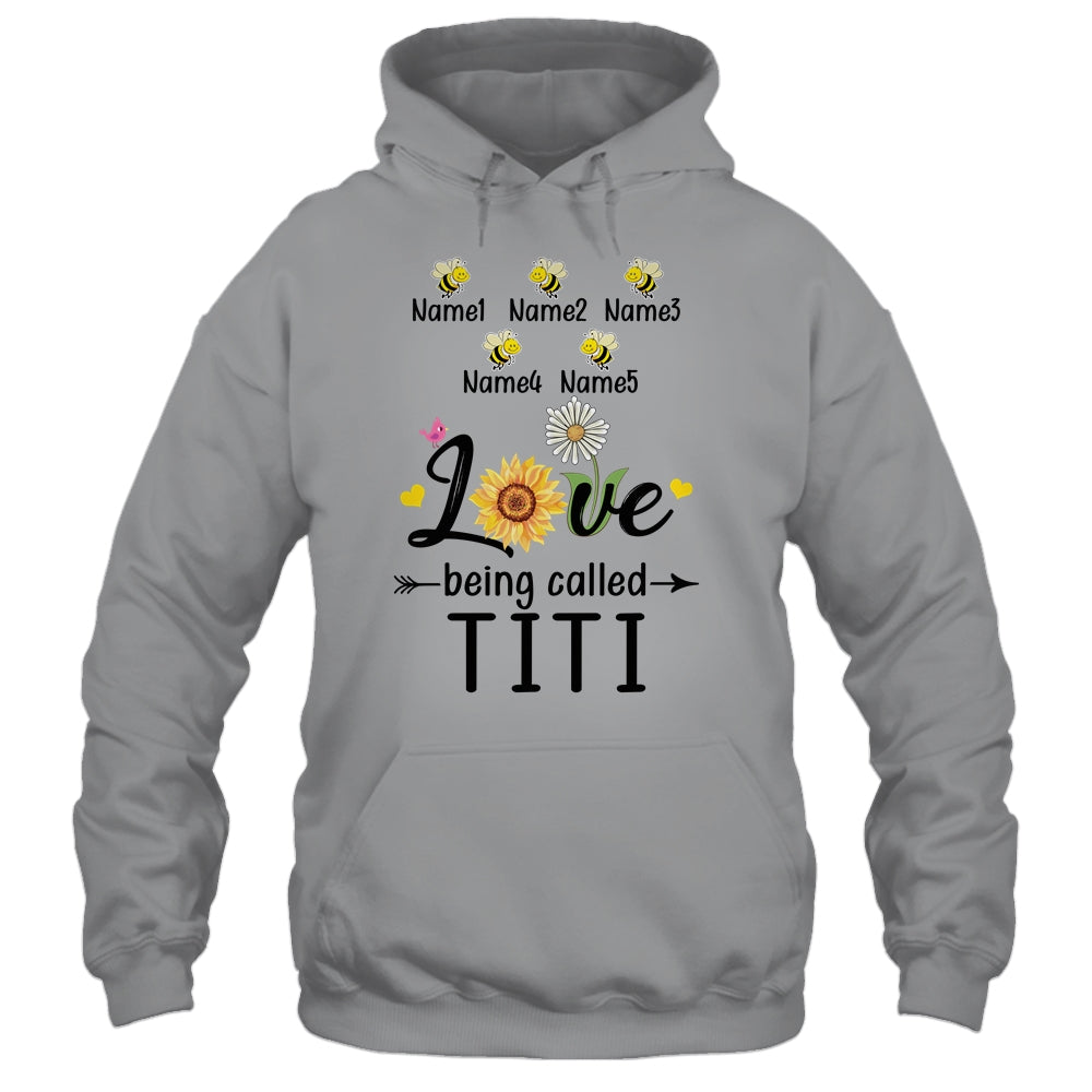 Personalized Being Called Titi Custom With Kids Name Sunflower Mothers Day Birthday Christmas Shirt & Tank Top | siriusteestore