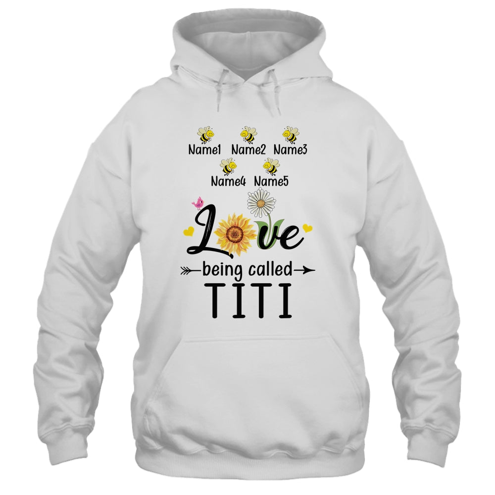 Personalized Being Called Titi Custom With Kids Name Sunflower Mothers Day Birthday Christmas Shirt & Tank Top | siriusteestore