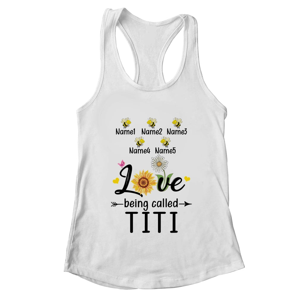 Personalized Being Called Titi Custom With Kids Name Sunflower Mothers Day Birthday Christmas