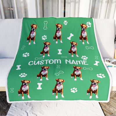Personalized Custom Boxer Blanket for Dog Mother Mom Dog Father Dad Dog Lover for Women Men Boy Girl Birthday Christmas Customized Bed Fleece Throw Blanket | siriusteestore