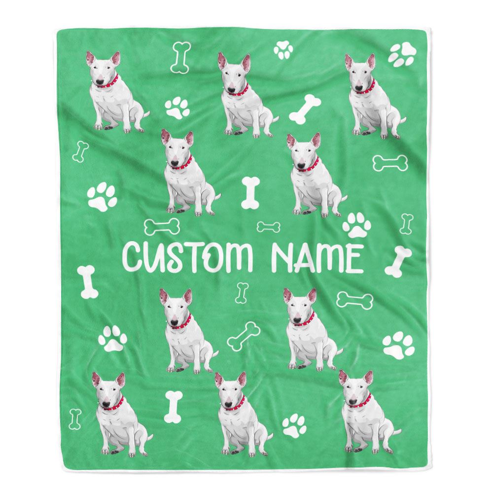 Personalized Custom Bull Terrier Blanket for Dog Mother Mom Dog Father Dad Dog Lover for Women Men Boy Girl Christmas Customized Bed Fleece Throw Blanket | siriusteestore