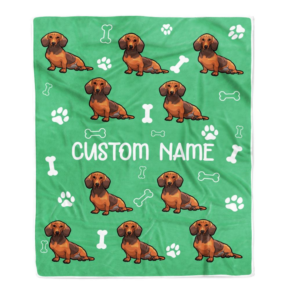 Personalized Custom Dachshund Blanket for Dog Mother Mom Dog Father Dad Dog Lover for Women Men Boy Girl Birthday Christmas Customized Bed Fleece Throw Blanket | siriusteestore