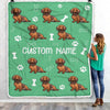 Personalized Custom Dachshund Blanket for Dog Mother Mom Dog Father Dad Dog Lover for Women Men Boy Girl Birthday Christmas Customized Bed Fleece Throw Blanket | siriusteestore