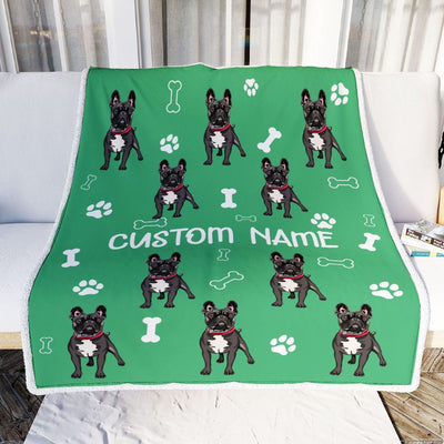 Personalized Custom French Bulldog Blanket for Dog Mother Mom Dog Father Dad Dog Lover for Women Men Boy Girl Christmas Customized Bed Fleece Throw Blanket | siriusteestore