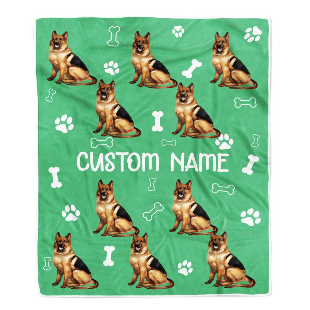 Personalized Custom German Shepherd Blanket for Dog Mother Mom Dog Father Dad Dog Lover for Women Men Boy Girl Christmas Customized Bed Fleece Throw Blanket | siriusteestore