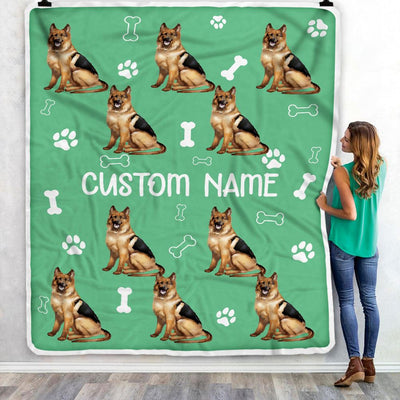 Personalized Custom German Shepherd Blanket for Dog Mother Mom Dog Father Dad Dog Lover for Women Men Boy Girl Christmas Customized Bed Fleece Throw Blanket | siriusteestore