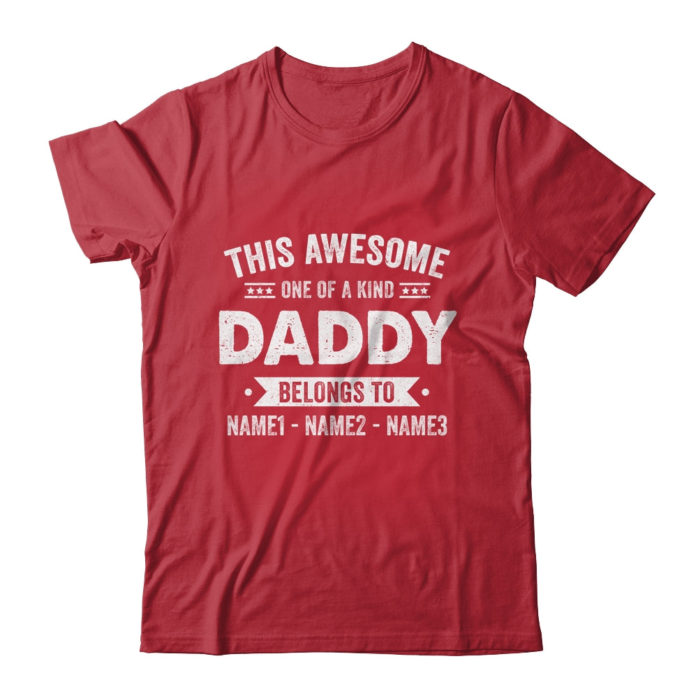 Personalized Custom Kids Name This Awesome Daddy Belongs To Kids Custom Daddy With Kid's Name For Men Fathers Day Birthday Christmas Shirt & Hoodie | siriusteestore