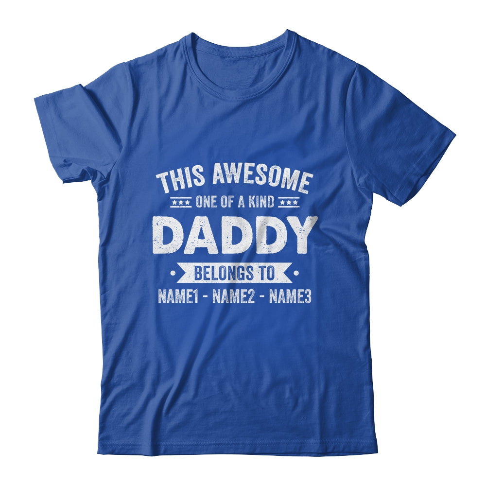 Personalized Custom Kids Name This Awesome Daddy Belongs To Kids Custom Daddy With Kid's Name For Men Fathers Day Birthday Christmas Shirt & Hoodie | siriusteestore