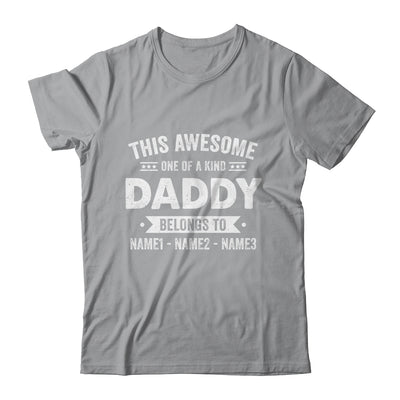 Personalized Custom Kids Name This Awesome Daddy Belongs To Kids Custom Daddy With Kid's Name For Men Fathers Day Birthday Christmas Shirt & Hoodie | siriusteestore