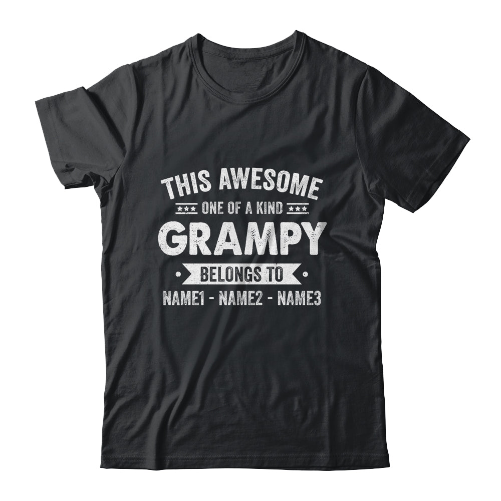 Personalized Custom Kids Name This Awesome Grampy Belongs To Kids Custom Grampy With Kid's Name For Men Fathers Day Birthday Christmas Shirt & Hoodie | siriusteestore