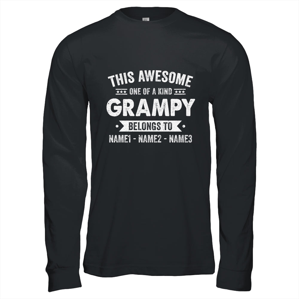 Personalized Custom Kids Name This Awesome Grampy Belongs To Kids Custom Grampy With Kid's Name For Men Fathers Day Birthday Christmas Shirt & Hoodie | siriusteestore