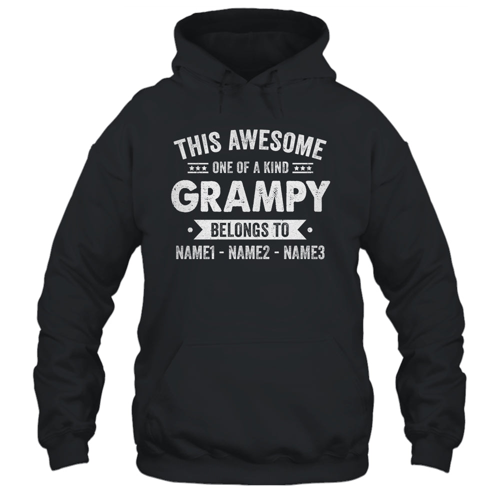 Personalized Custom Kids Name This Awesome Grampy Belongs To Kids Custom Grampy With Kid's Name For Men Fathers Day Birthday Christmas Shirt & Hoodie | siriusteestore