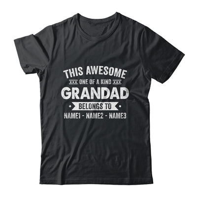 Personalized Custom Kids Name This Awesome Grandad Belongs To Kids Custom Grandad With Kid's Name For Men Fathers Day Birthday Christmas Shirt & Hoodie | siriusteestore