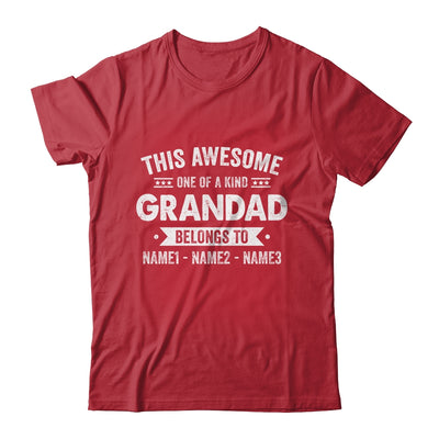 Personalized Custom Kids Name This Awesome Grandad Belongs To Kids Custom Grandad With Kid's Name For Men Fathers Day Birthday Christmas Shirt & Hoodie | siriusteestore