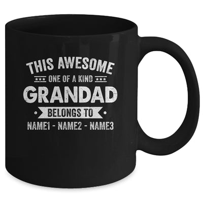 Personalized Custom Kids Name This Awesome Grandad Belongs To Kids Custom Grandad With Kid's Name For Men Fathers Day Birthday Christmas Mug | siriusteestore